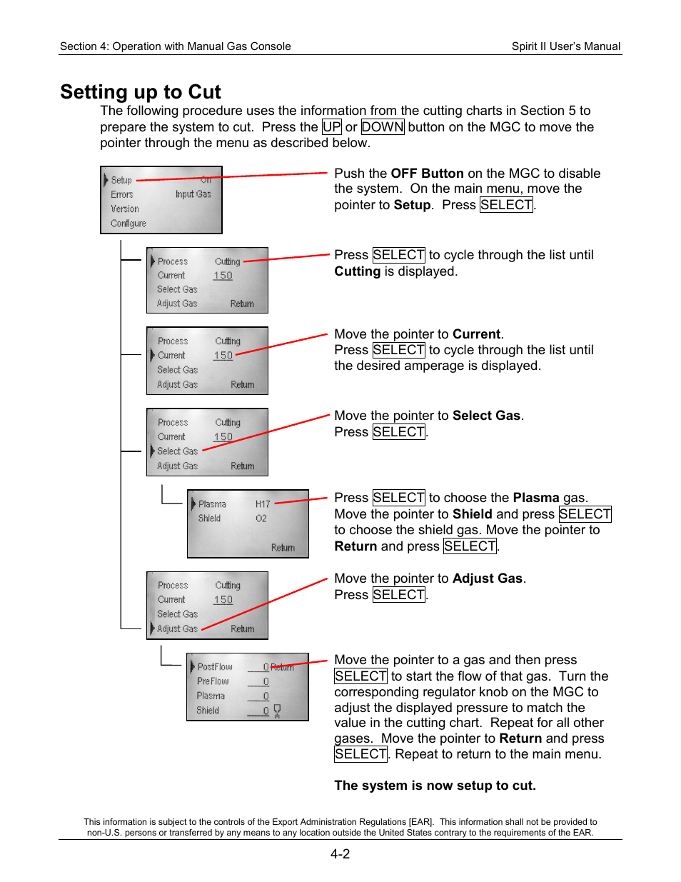 Setting up to cut | Lincoln Electric 718118 Spirit II 400 User Manual | Page 46 / 146