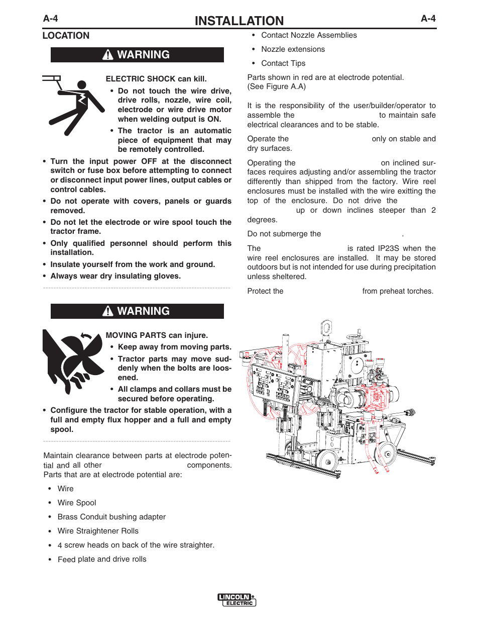 Installation, Warning | Lincoln Electric IM10114 TANDEM CRUISER User Manual | Page 11 / 64