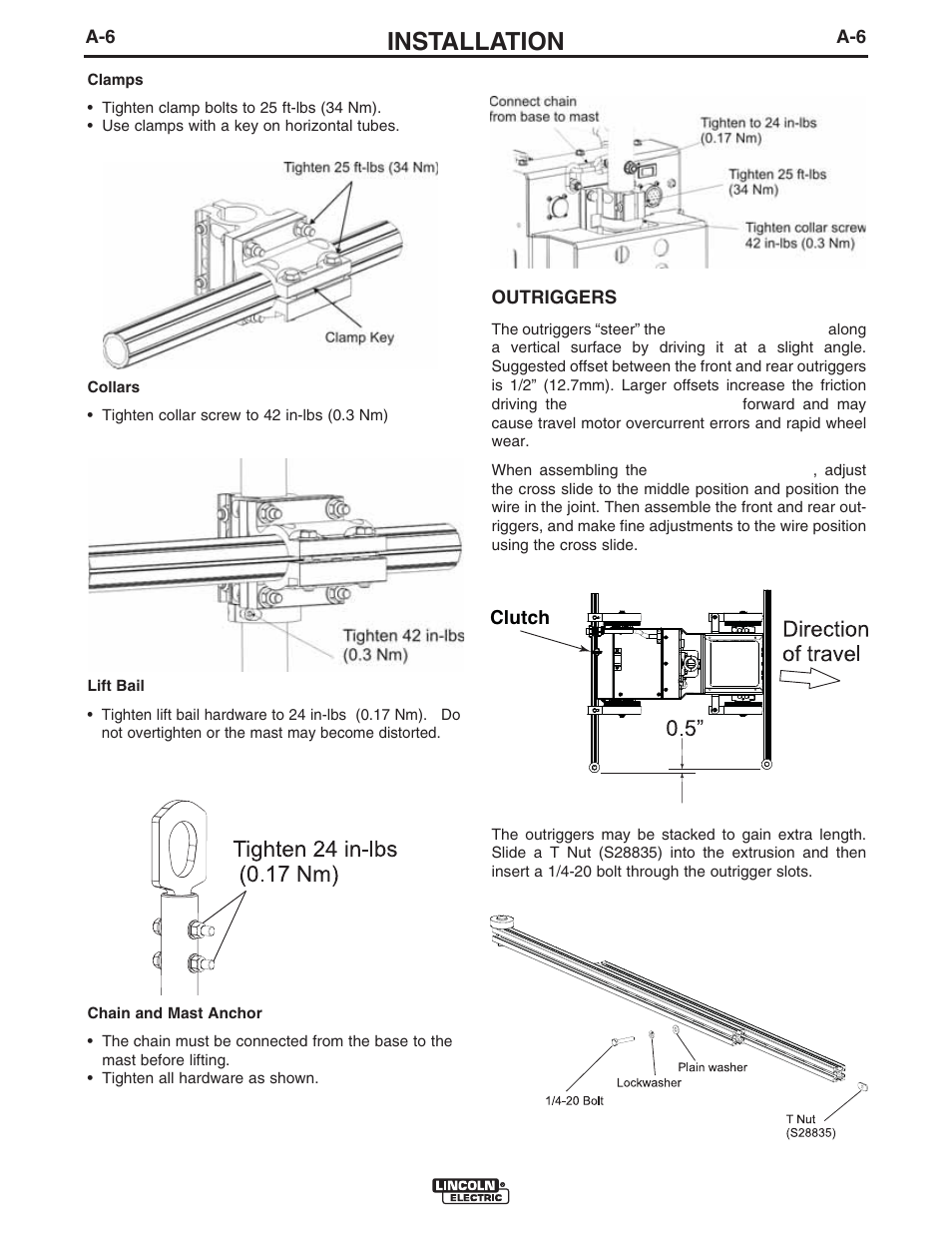 Installation, Clutch | Lincoln Electric IM10114 TANDEM CRUISER User Manual | Page 13 / 64