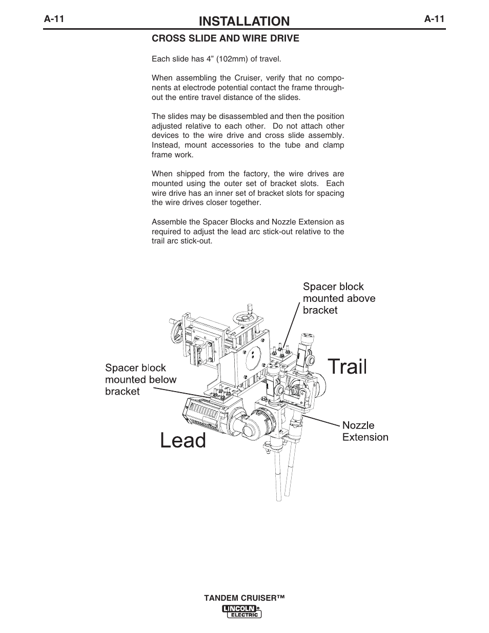 Installation | Lincoln Electric IM10114 TANDEM CRUISER User Manual | Page 18 / 64