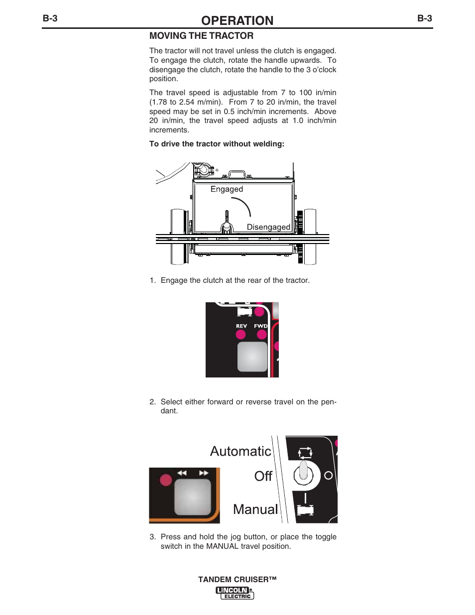 Operation | Lincoln Electric IM10114 TANDEM CRUISER User Manual | Page 39 / 64