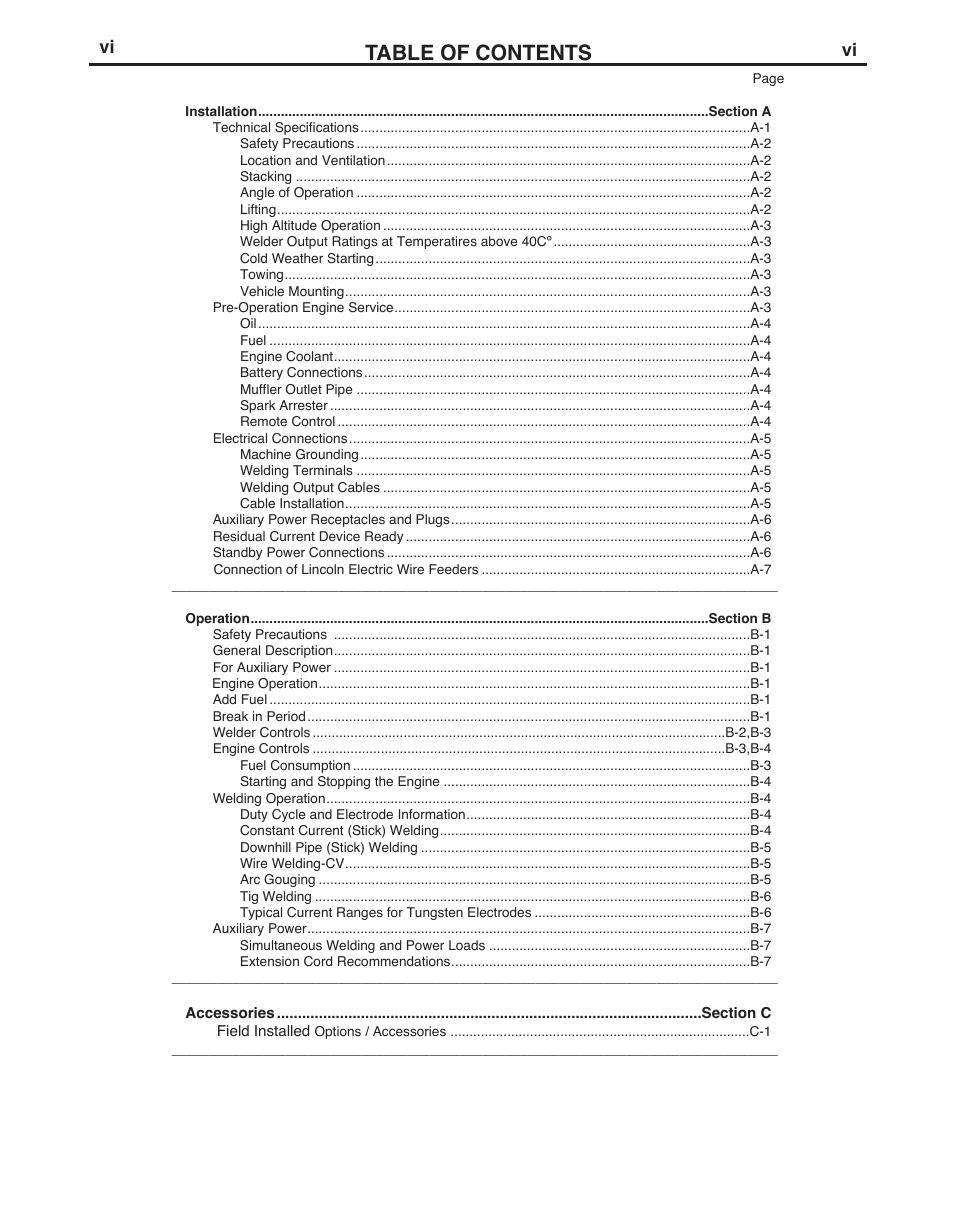 Lincoln Electric IM10003 VANTAGE 500-I User Manual | Page 7 / 44