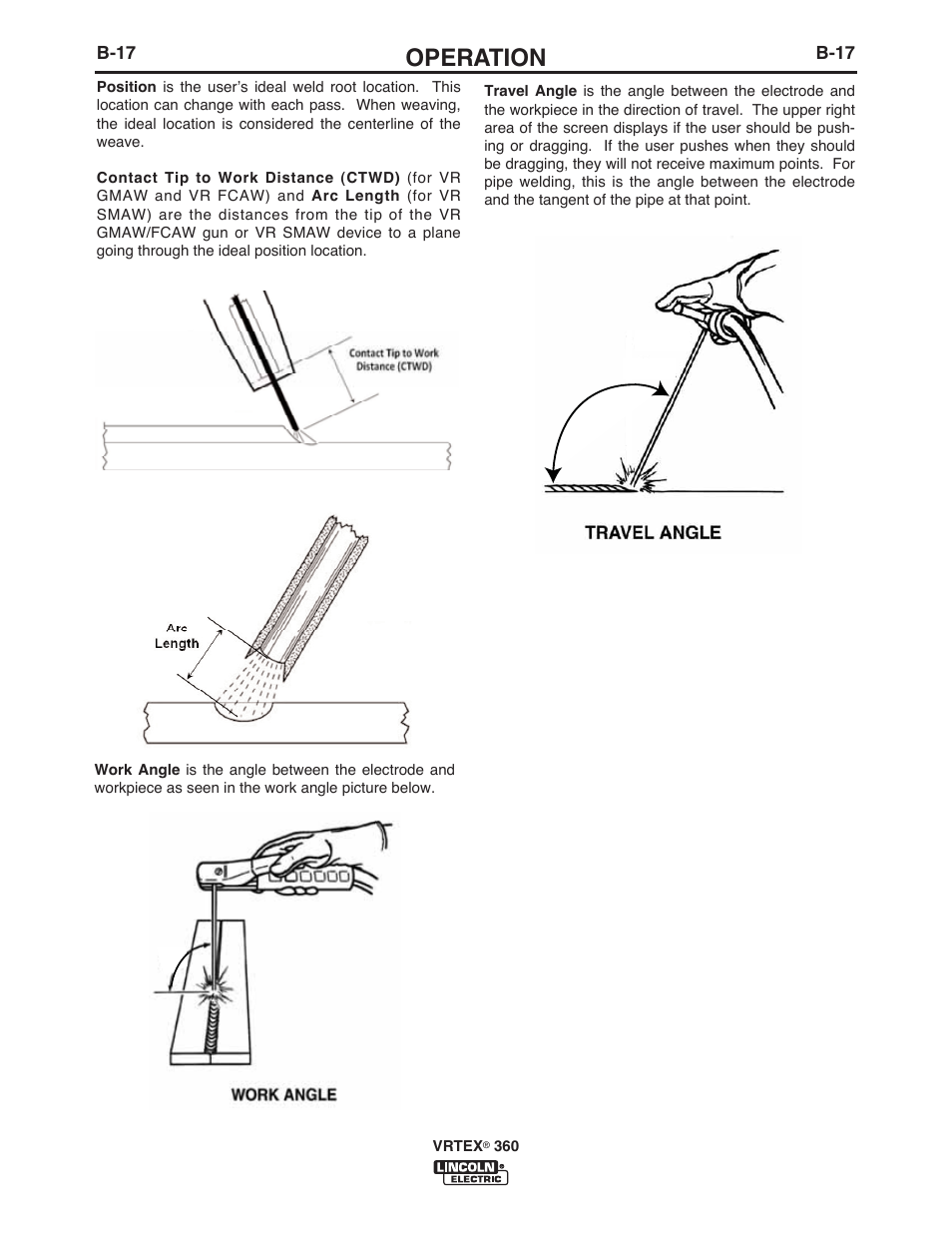 Operation | Lincoln Electric IM10046 VRTEX 360 User Manual | Page 34 / 65