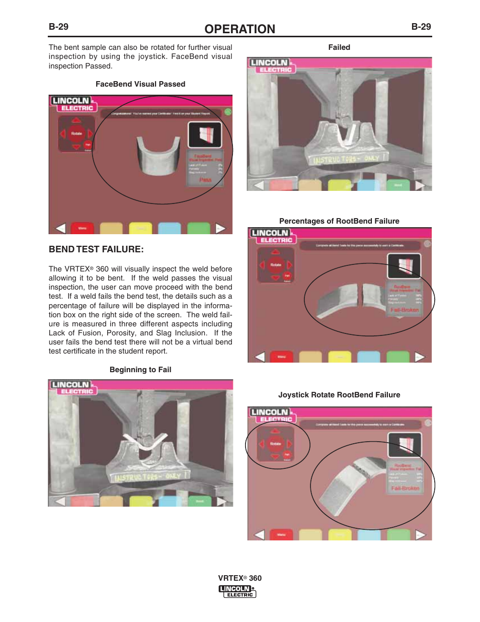 Operation | Lincoln Electric IM10046 VRTEX 360 User Manual | Page 46 / 65