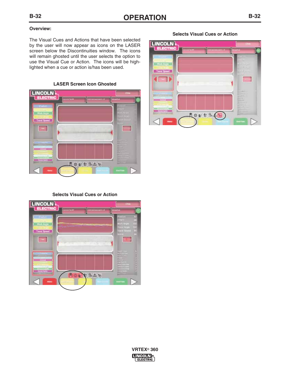 Operation | Lincoln Electric IM10046 VRTEX 360 User Manual | Page 49 / 65