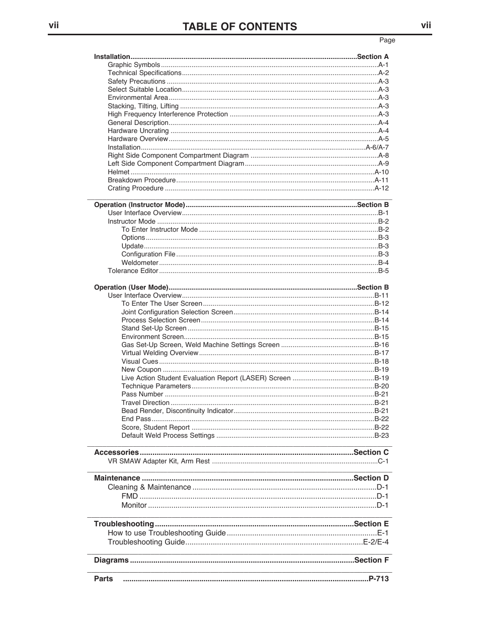 Lincoln Electric IM10136 VRTEX MOBILE User Manual | Page 7 / 53