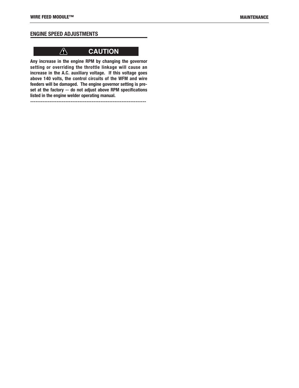 Caution | Lincoln Electric IM10171 WIRE FEED MODULE User Manual | Page 18 / 36
