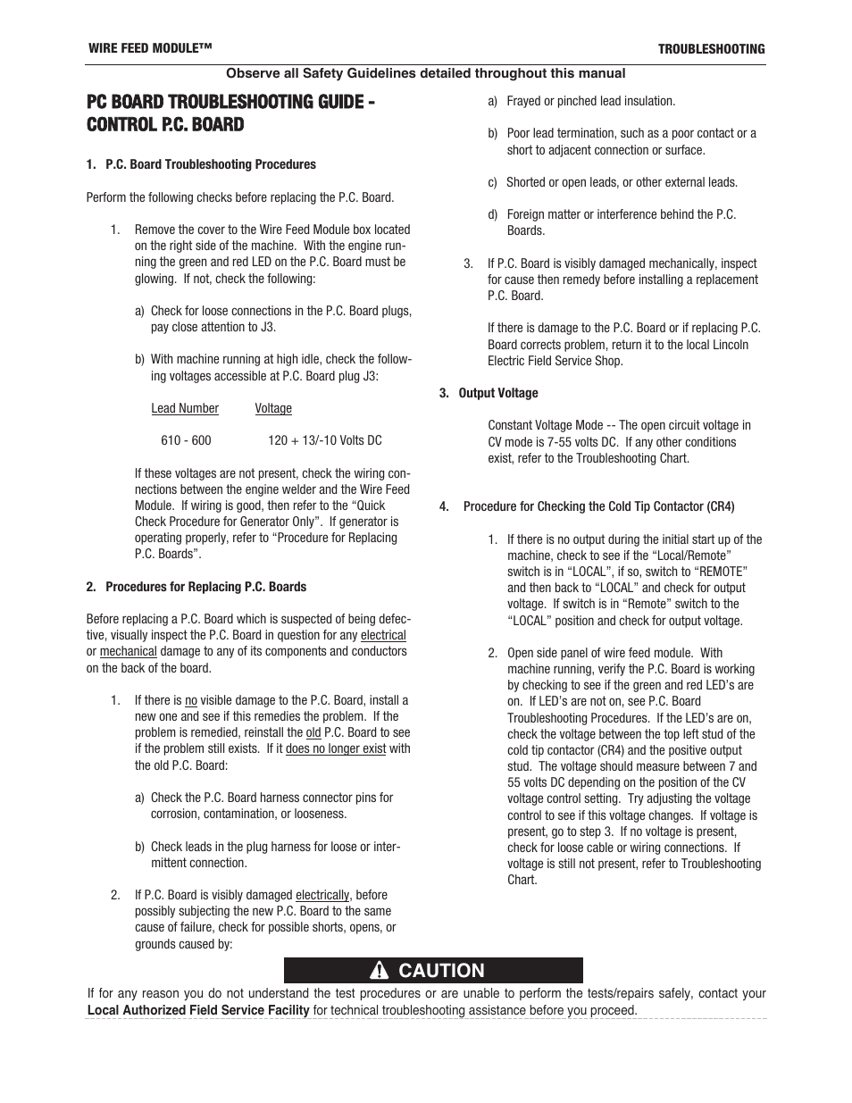 Lincoln Electric IM10171 WIRE FEED MODULE User Manual | Page 22 / 36