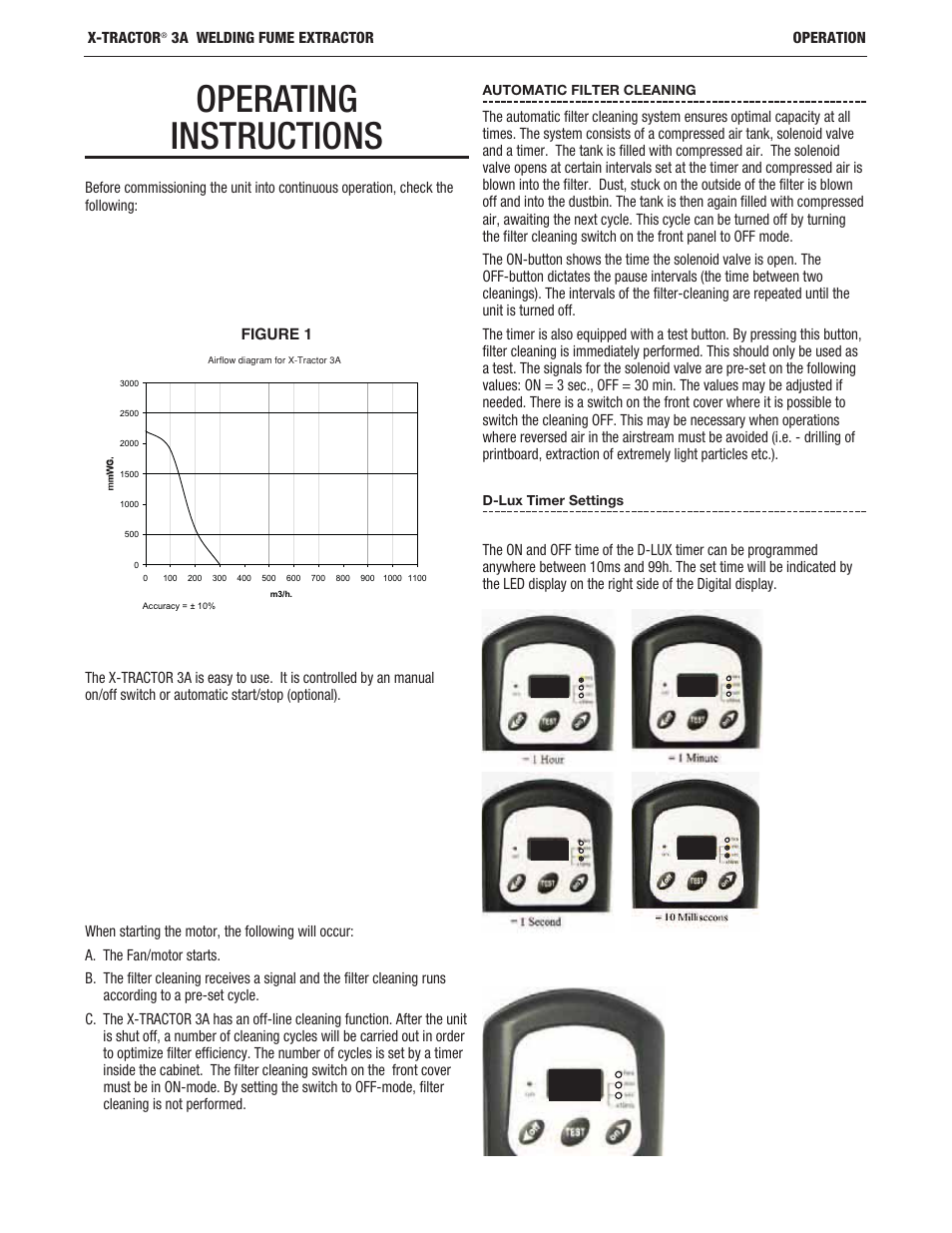 Operating instructions | Lincoln Electric IM10159 X-TRACTOR 3A User Manual | Page 11 / 28