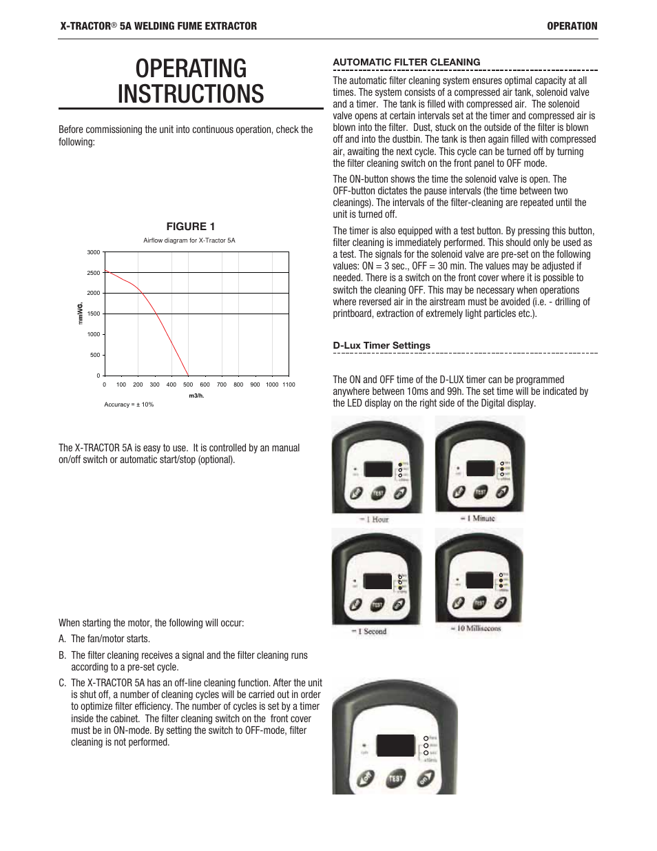 Operating instructions | Lincoln Electric IM10160 X-TRACTOR 5A User Manual | Page 11 / 28