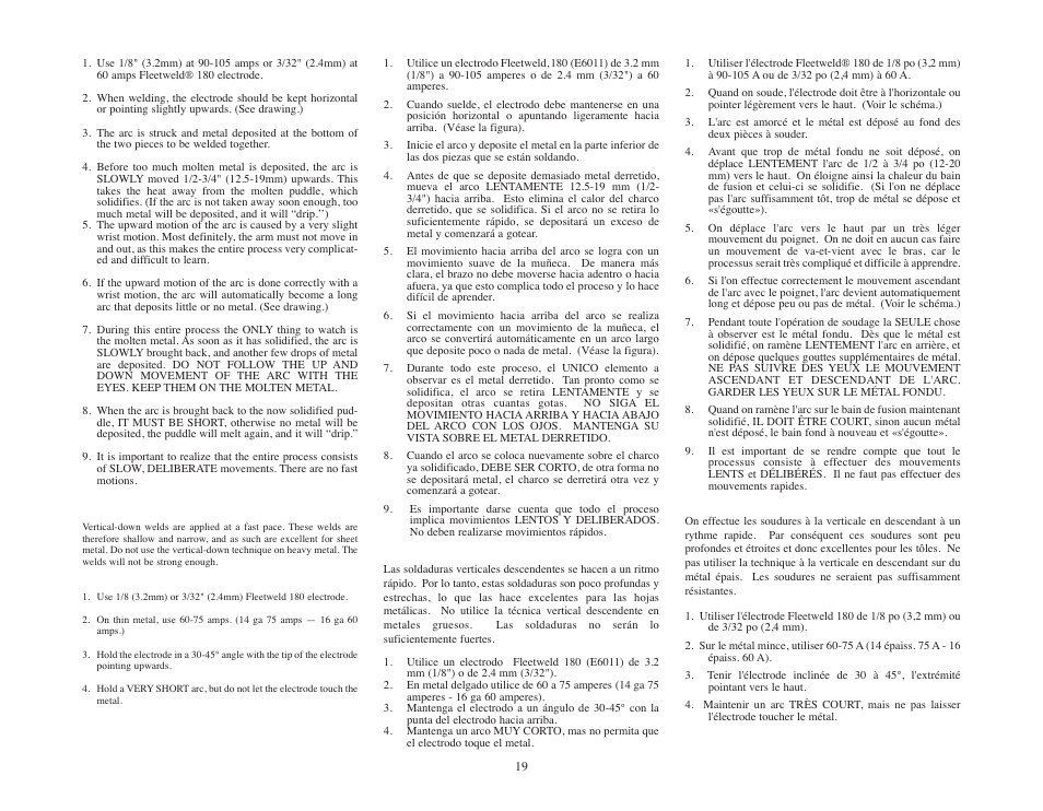 Lincoln Electric IMT545 AC-225 GLM User Manual | Page 19 / 40