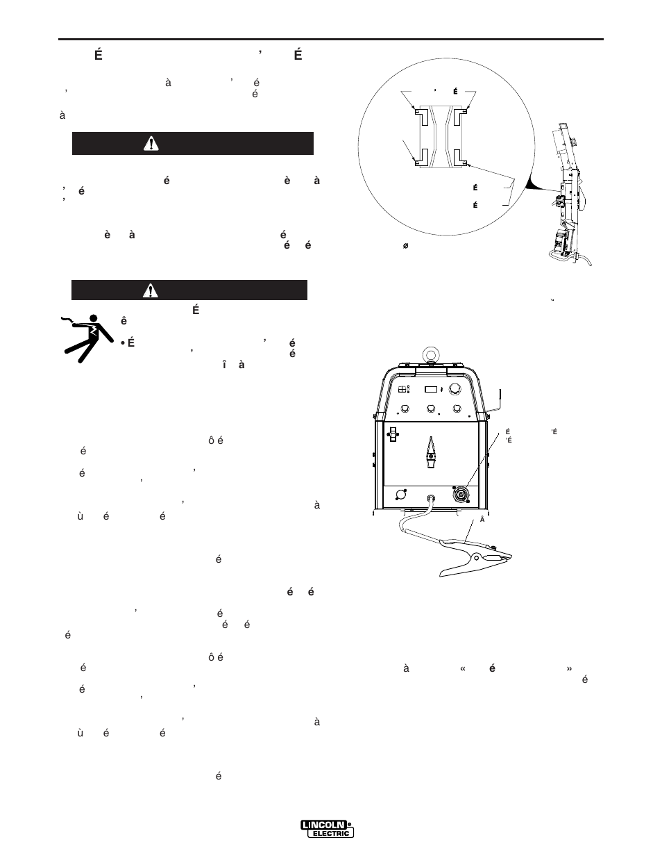 Installation, Attention avertissement, A-5 proc é dure de reconnexion d ’ entr é e | Connexions pour soudage tig (gtaw), Connexions de sortie | Lincoln Electric IM895 PRECISION TIG 225 User Manual | Page 14 / 40