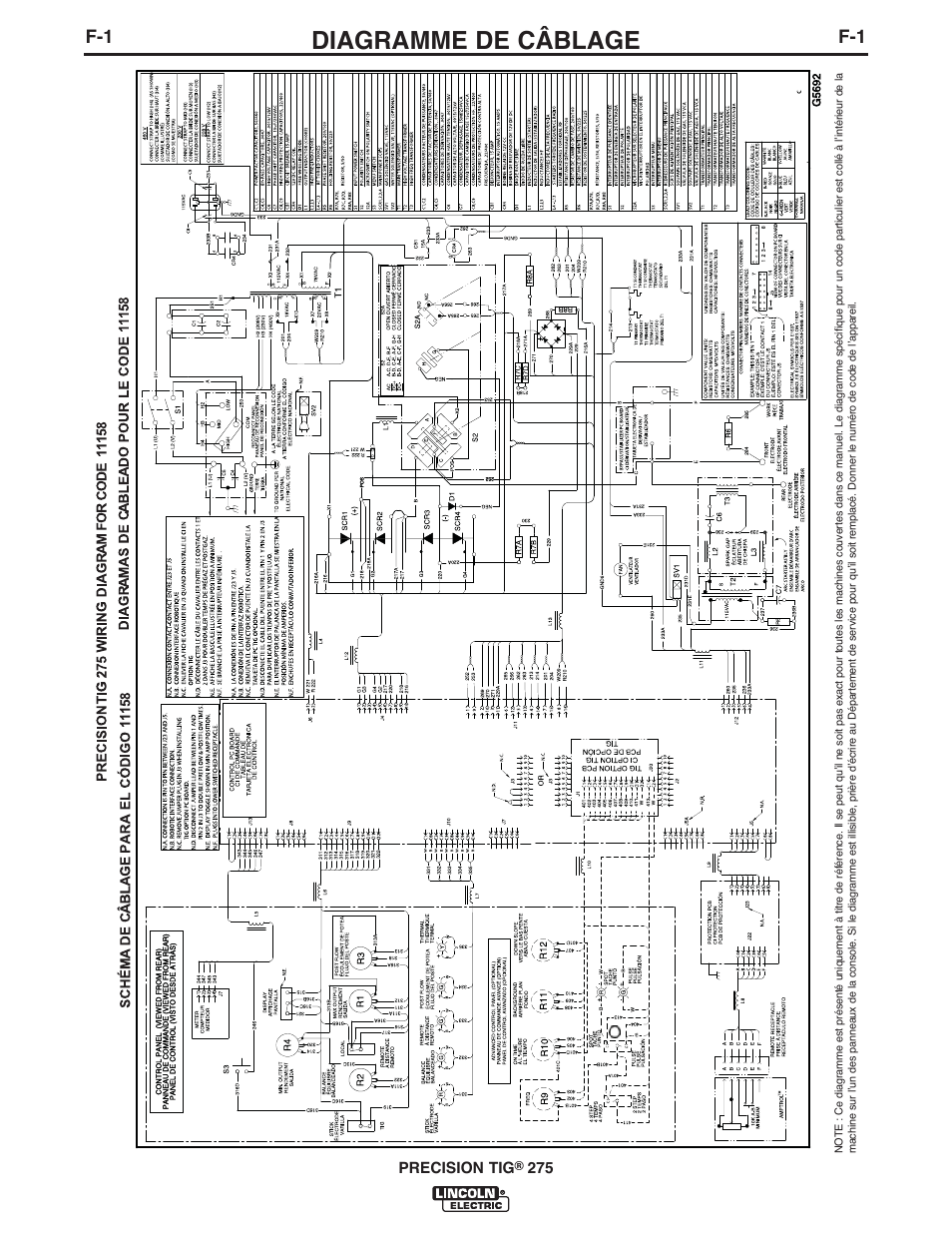 Diagramme de câblage | Lincoln Electric IM897 PRECISION TIG 275 User Manual | Page 40 / 48