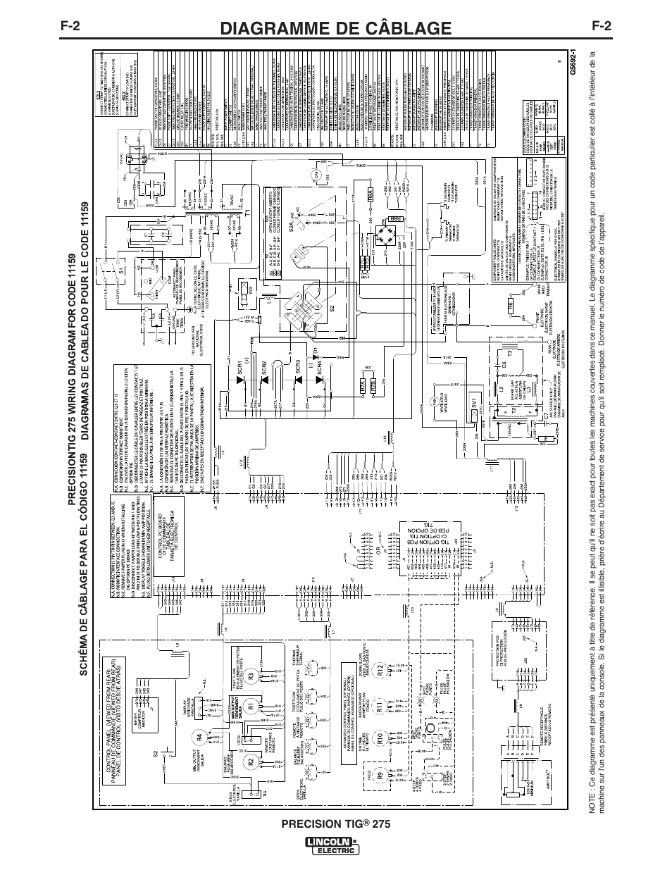 Diagramme de câblage | Lincoln Electric IM897 PRECISION TIG 275 User Manual | Page 41 / 48