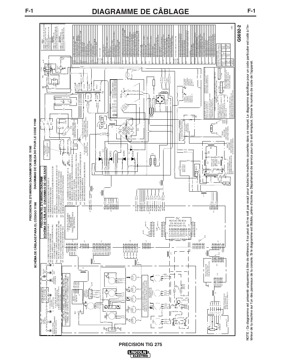 Diagramme de câblage, Precision tig 275 | Lincoln Electric IM935 PRECISION TIG 275 User Manual | Page 40 / 46