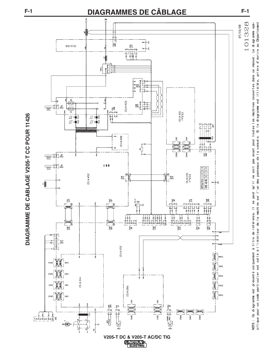Diagrammes de câblage | Lincoln Electric IM937 INVERTEC V205-T AC_DC TIG User Manual | Page 34 / 40