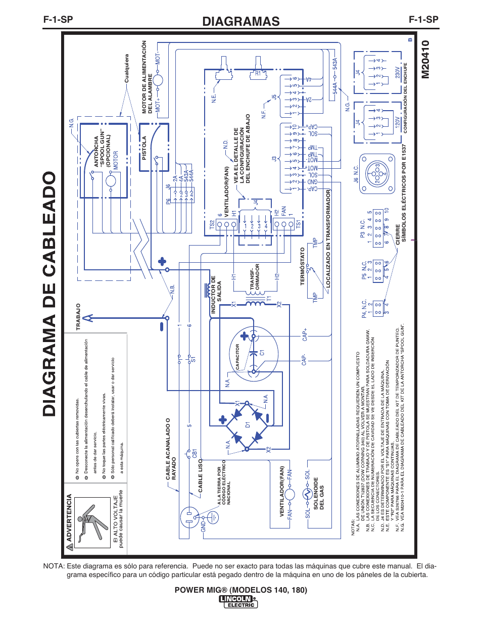 Diagramas, F-1-sp | Lincoln Electric IMT10099 POWER MIG 140_180 User Manual | Page 66 / 104