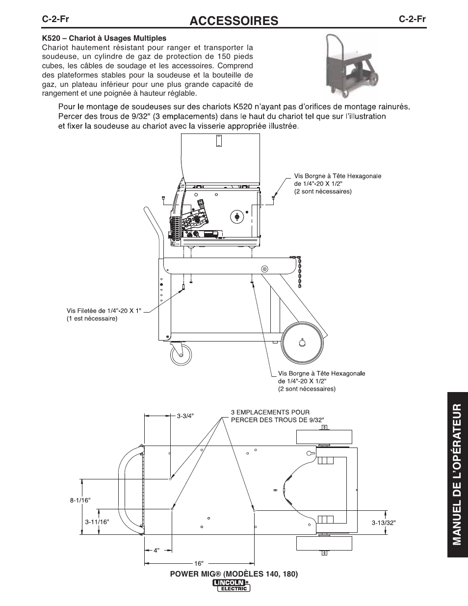 Accessoires | Lincoln Electric IMT10099 POWER MIG 140_180 User Manual | Page 93 / 104