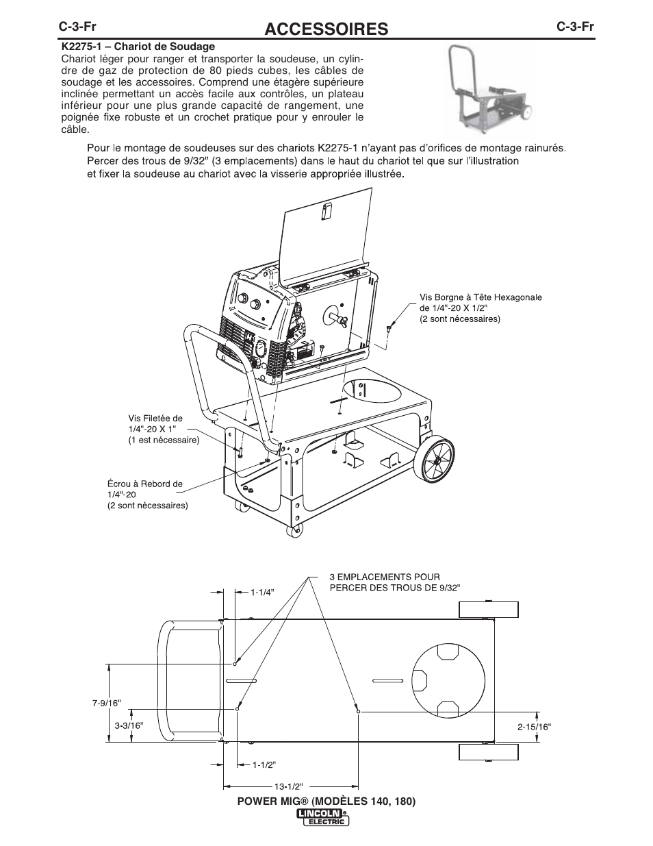 Accessoires | Lincoln Electric IMT10099 POWER MIG 140_180 User Manual | Page 94 / 104