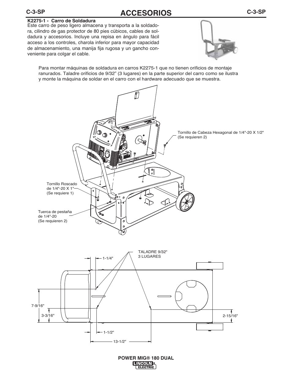 Accesorios, C-3-sp | Lincoln Electric IMT10089 POWER MIG 180 DUAL User Manual | Page 52 / 92