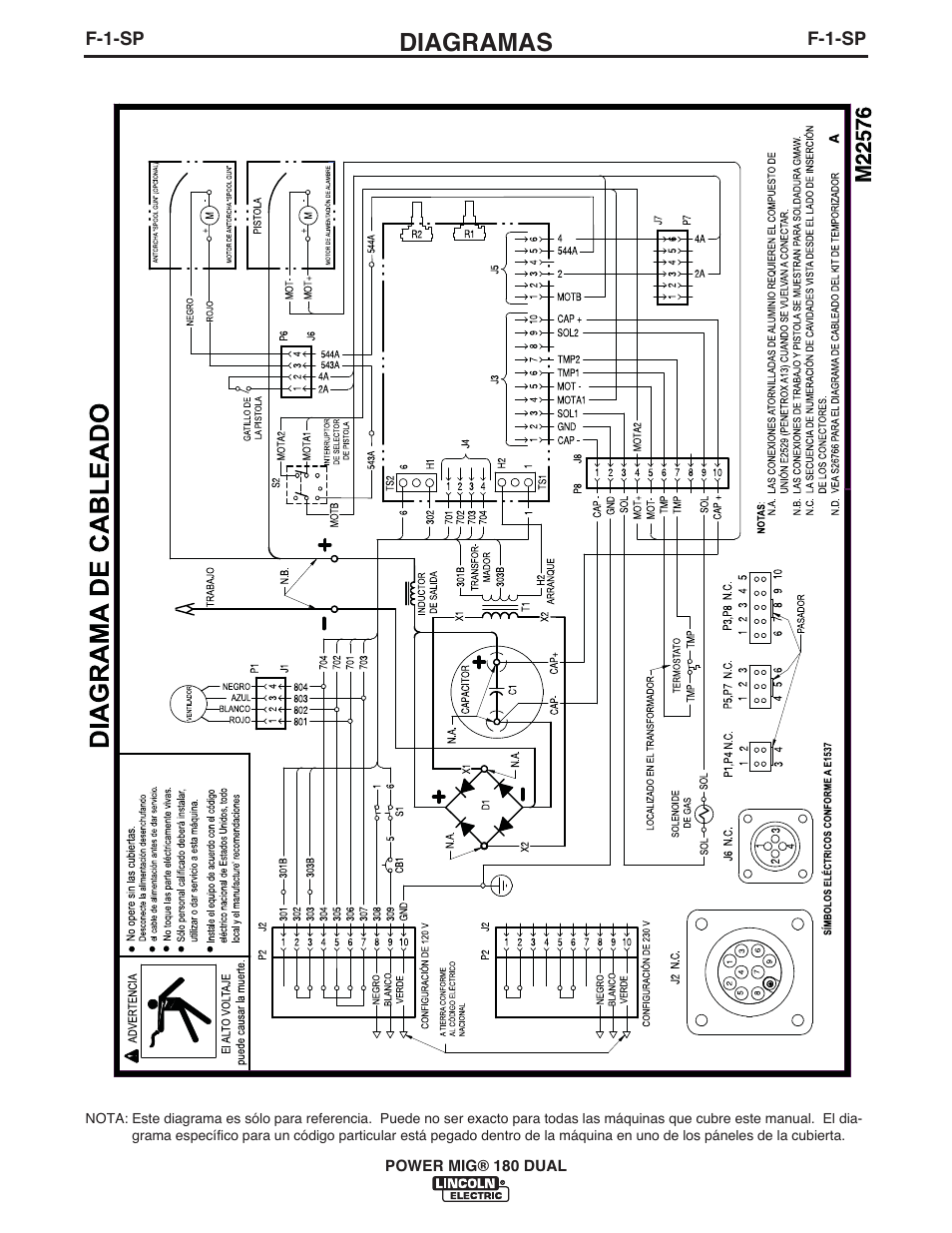 Diagramas | Lincoln Electric IMT10089 POWER MIG 180 DUAL User Manual | Page 58 / 92