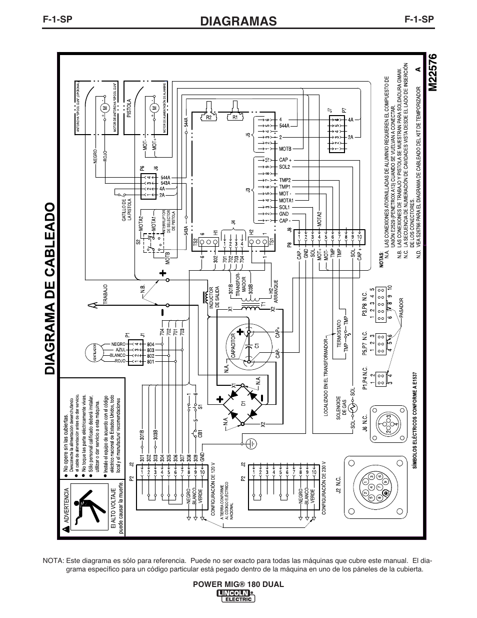 Diagramas | Lincoln Electric IMT10106 POWER MIG 180 DUAL User Manual | Page 58 / 92