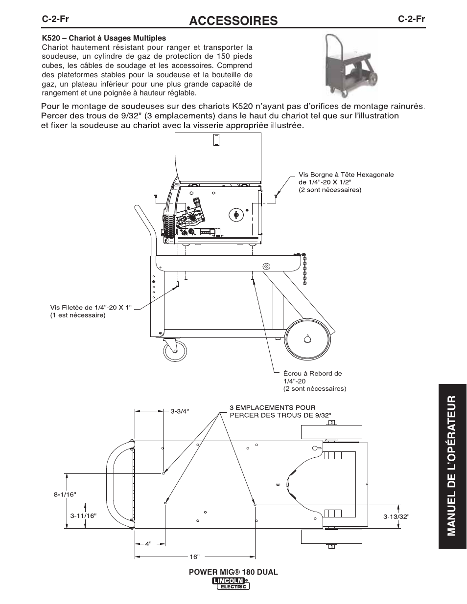 Accessoires | Lincoln Electric IMT10106 POWER MIG 180 DUAL User Manual | Page 81 / 92