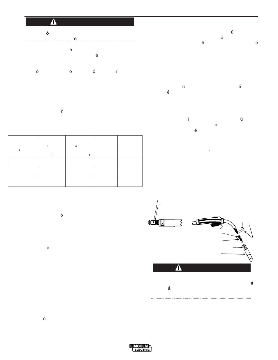 Mantenimiento, Como retirar y reemplazar el revestimiento, Precaucion | Lincoln Electric IM693 POWER MIG 200 User Manual | Page 21 / 32