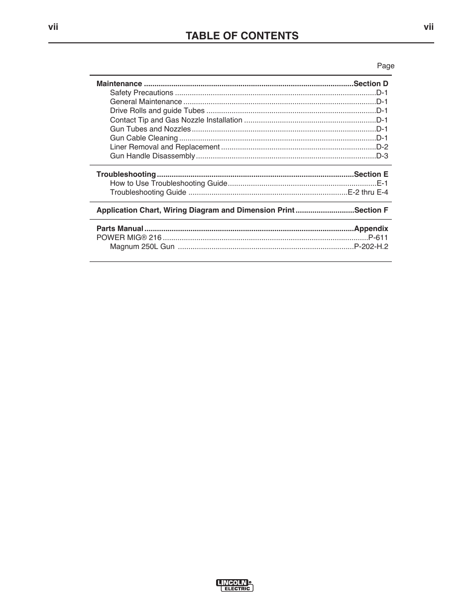 Lincoln Electric IMT10016 POWER MIG 216 User Manual | Page 8 / 100