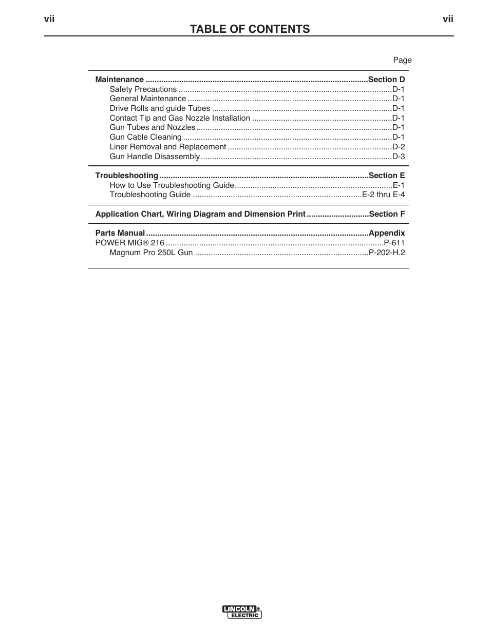 Lincoln Electric IMT10097 POWER MIG 216 User Manual | Page 8 / 100