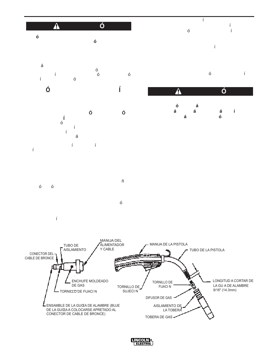 Mantenimiento, Precauci ó n precauci ó n | Lincoln Electric IM859 POWER MIG 350MP User Manual | Page 30 / 46