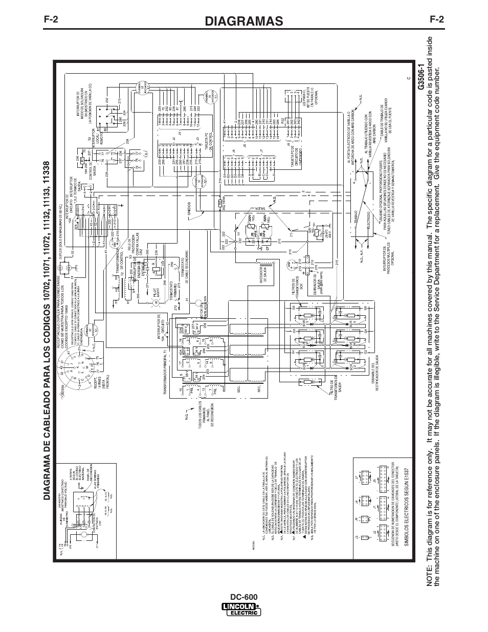 Diagramas | Lincoln Electric IM642 IDEALARC DC-600 User Manual | Page 43 / 56