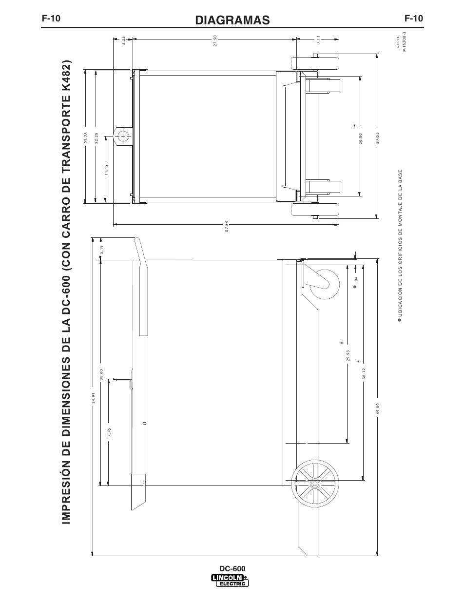 Diagramas, F-10, Dc-600 | Lincoln Electric IM642 IDEALARC DC-600 User Manual | Page 51 / 56