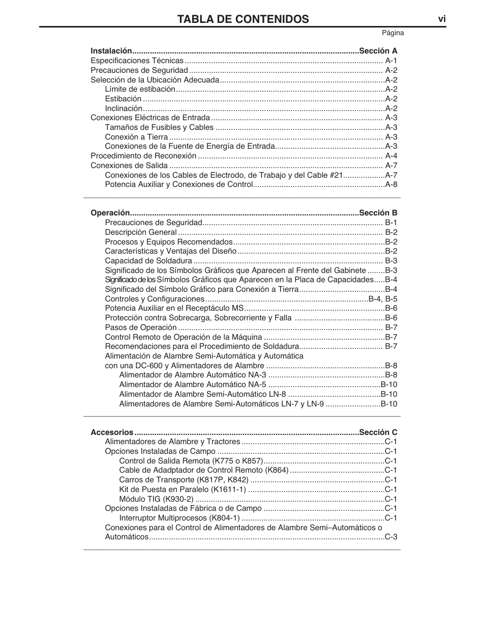 Lincoln Electric IM642 IDEALARC DC-600 User Manual | Page 7 / 56