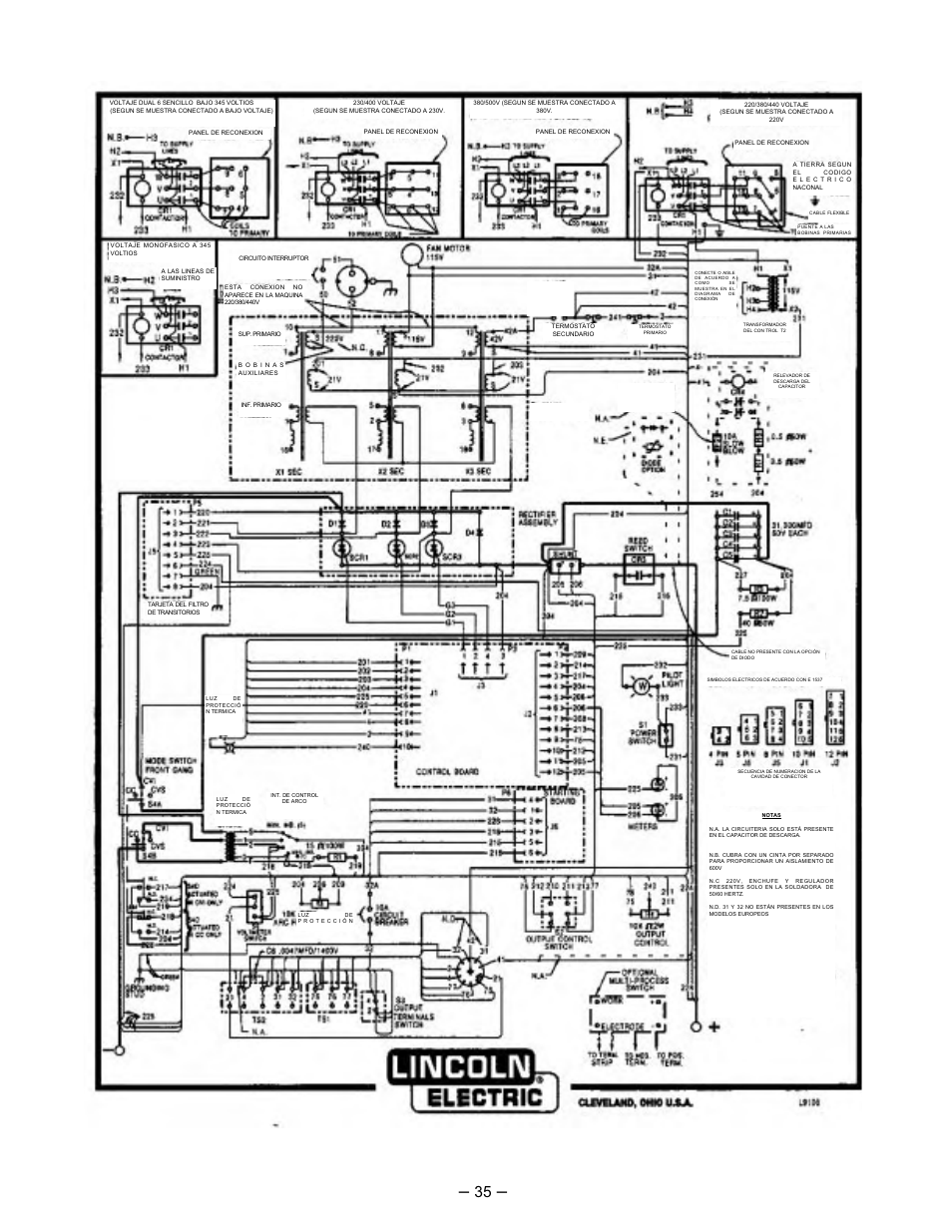 Lincoln Electric IM474 IDEALARC DC-400 User Manual | Page 35 / 51