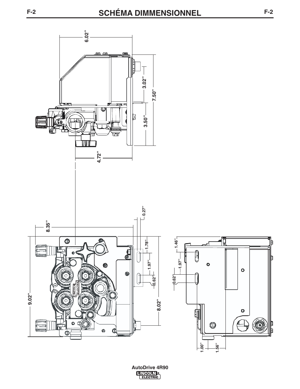 Schéma dimmensionnel | Lincoln Electric IM952 AutoDrive 4R90 User Manual | Page 27 / 31