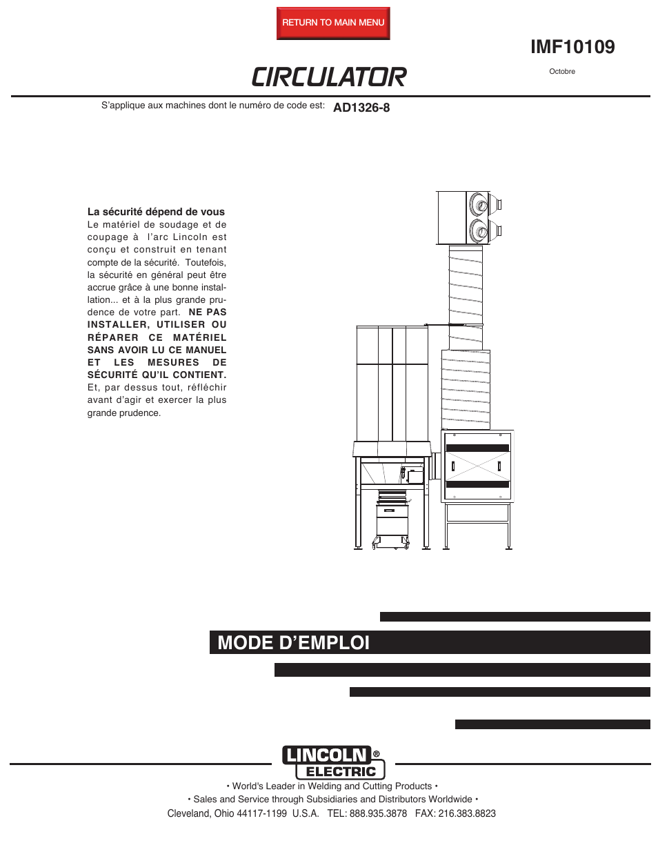 Lincoln Electric IM10109 CIRCULATOR User Manual | 36 pages