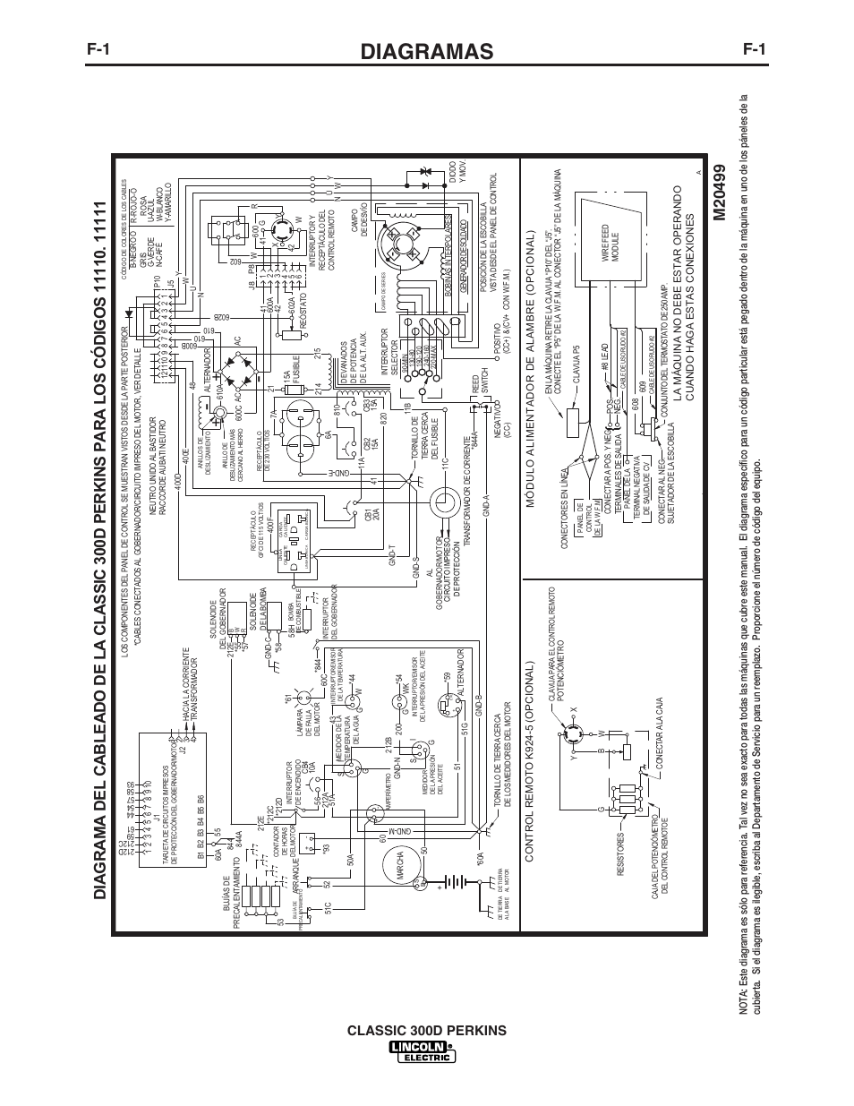 Diagramas, Classic 300d perkins | Lincoln Electric IM842 CLASSIC 300 D PERKINS User Manual | Page 30 / 37