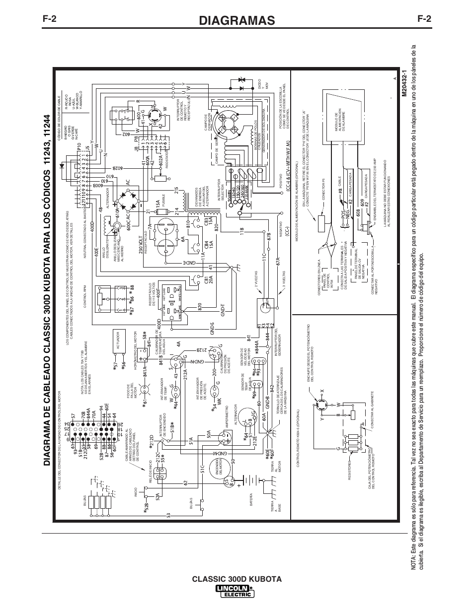 Diagramas, Classic 300d kubota | Lincoln Electric IM843 CLASSIC 300 D KUBOTA User Manual | Page 30 / 37