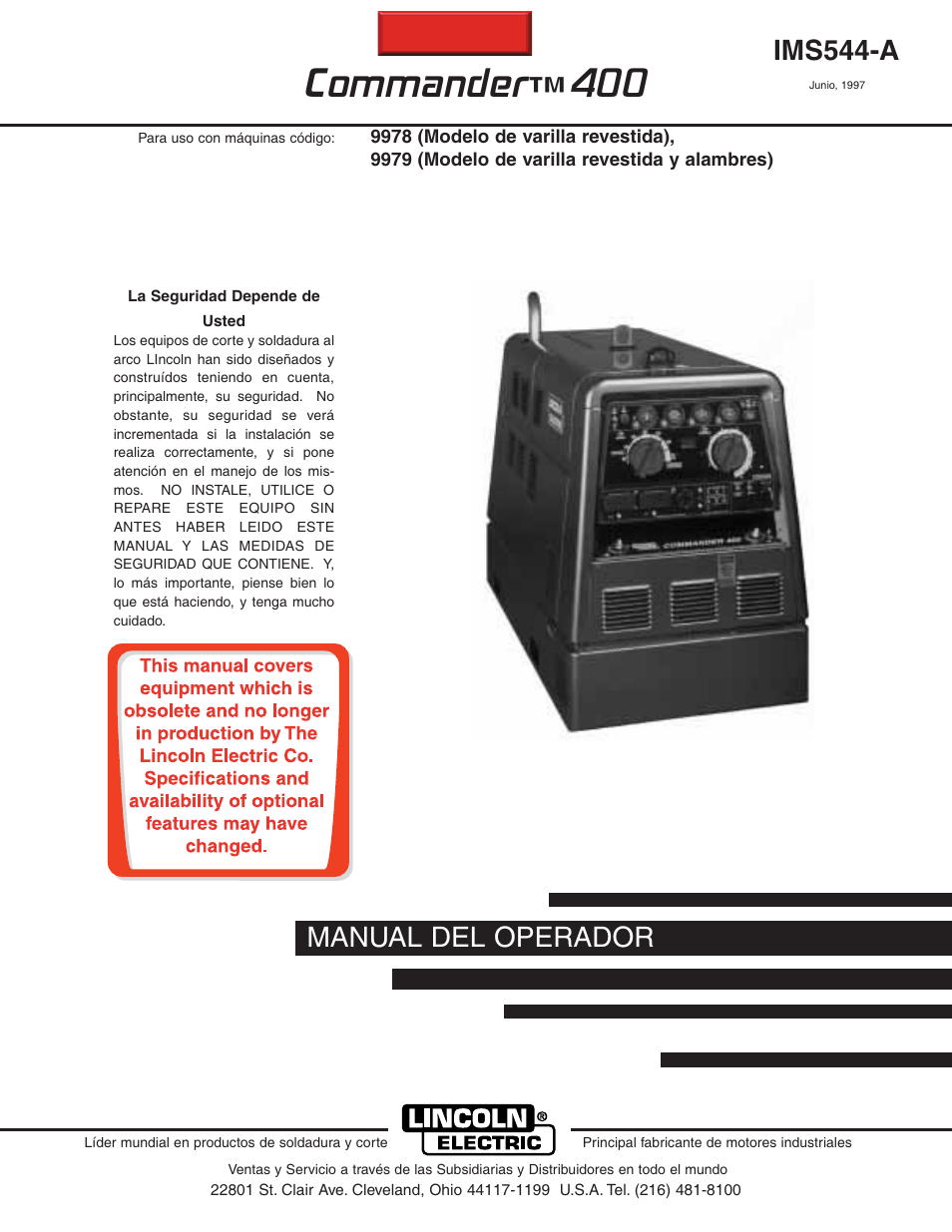 Lincoln Electric IM544 Commander 400 User Manual | 47 pages