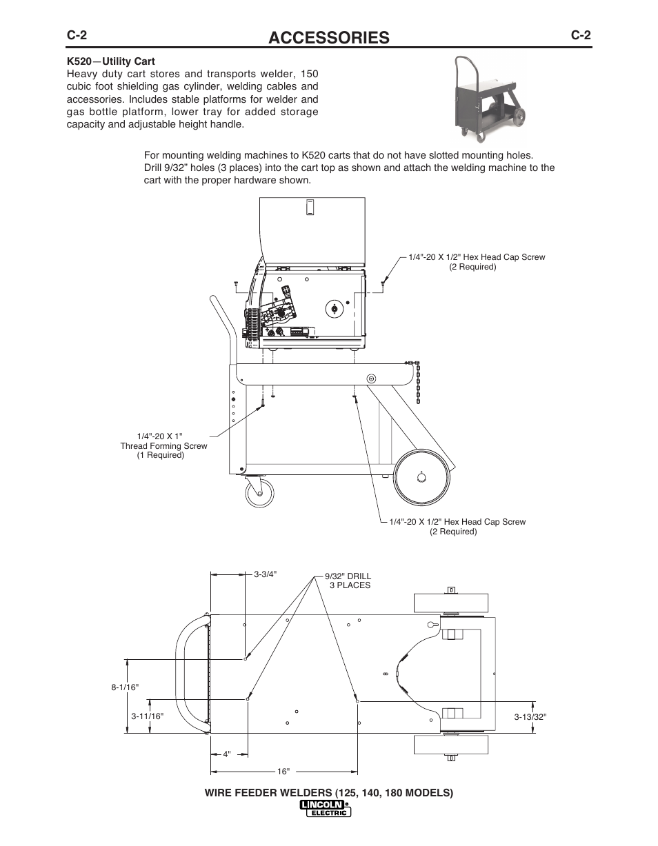 Accessories | Lincoln Electric IMT891 WIRE FEEDER WELDER 125, 140, 180 User Manual | Page 22 / 96