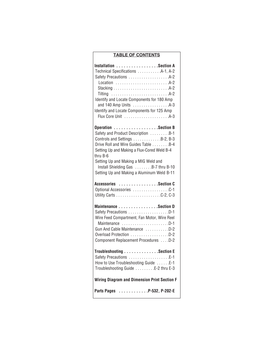 Lincoln Electric IMT891 WIRE FEEDER WELDER 125, 140, 180 User Manual | Page 6 / 96