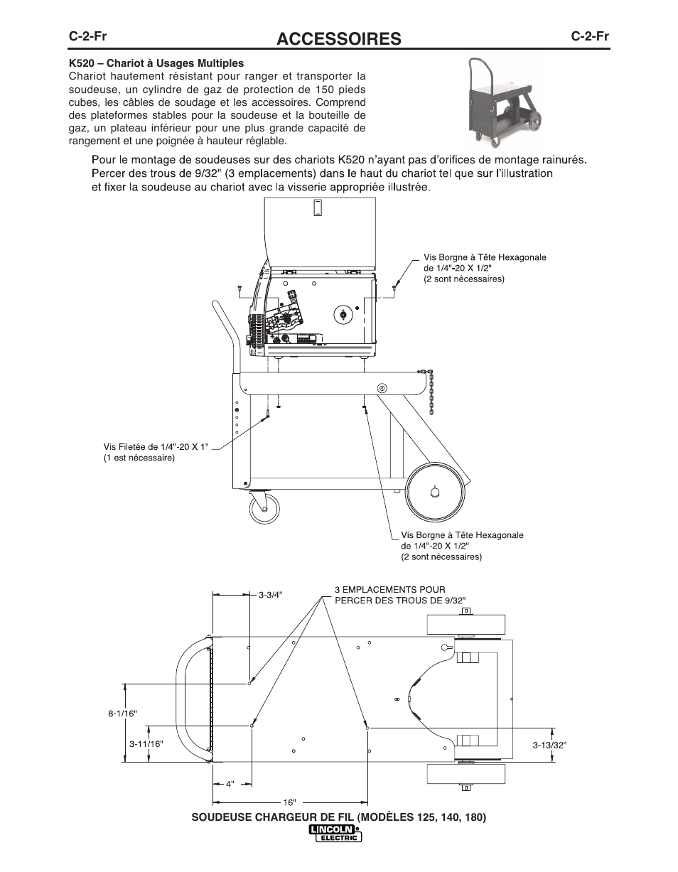 Accessoires | Lincoln Electric IMT891 WIRE FEEDER WELDER 125, 140, 180 User Manual | Page 82 / 96