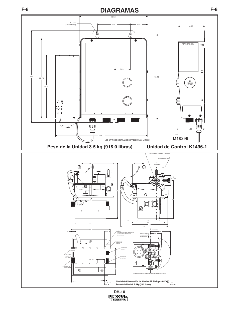 Diagramas, Dh-10 | Lincoln Electric IM572 DH-10 Heads & Controls User Manual | Page 54 / 60