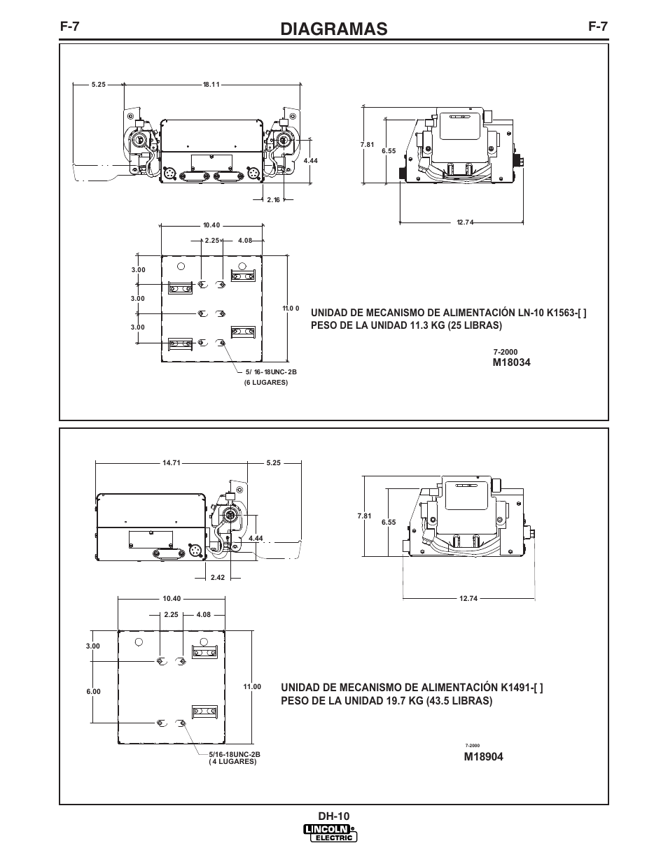 Diagramas, Dh-10 | Lincoln Electric IM572 DH-10 Heads & Controls User Manual | Page 55 / 60