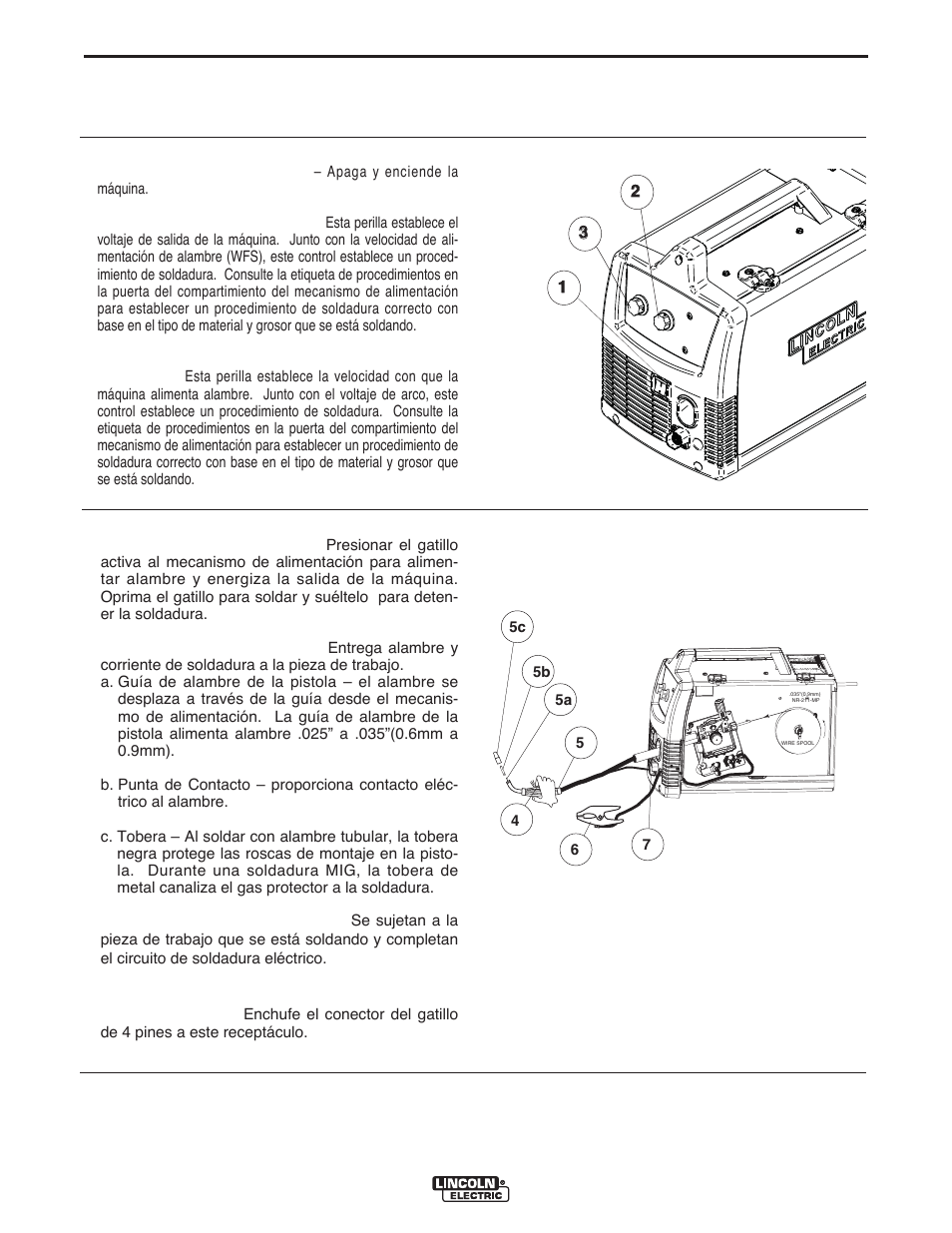 Operación, Controles y programaciones | Lincoln Electric IMT10135 WIRE FEEDER WELDER 180 User Manual | Page 40 / 92