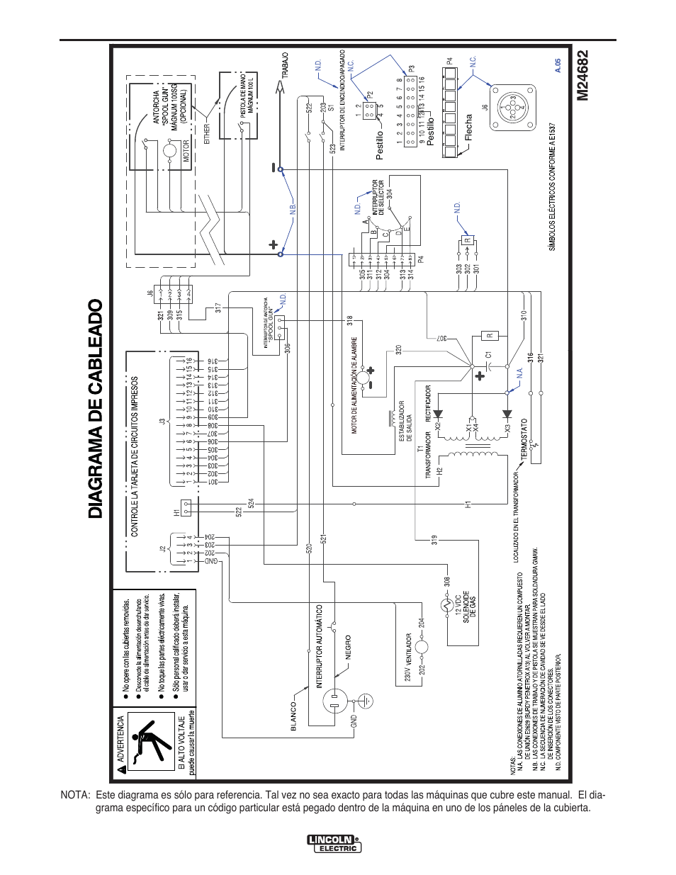 Diagramas, Soldadoras de alimentacion de alambre (180 modelo) | Lincoln Electric IMT10135 WIRE FEEDER WELDER 180 User Manual | Page 58 / 92