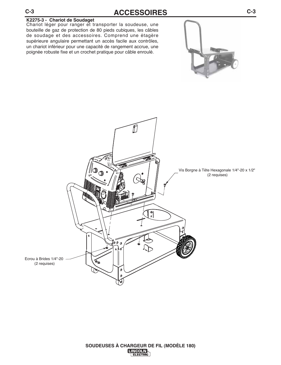 Accessoires | Lincoln Electric IMT10135 WIRE FEEDER WELDER 180 User Manual | Page 82 / 92