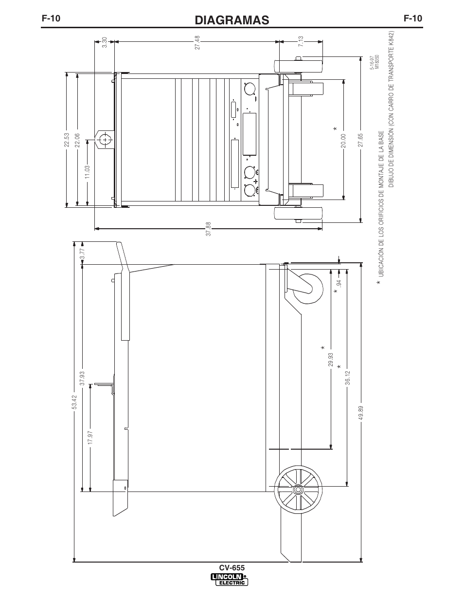 Diagramas, F-10, Cv-655 | Lincoln Electric IM570 IDEALARC CV-655 User Manual | Page 41 / 46