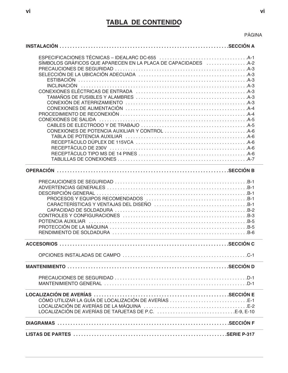 Lincoln Electric IM602 IDEALARC DC-655 User Manual | Page 7 / 48